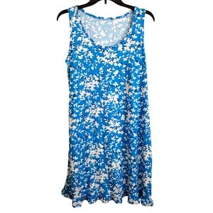 Draper James Blue White Floral Print Nightgown Size S/M